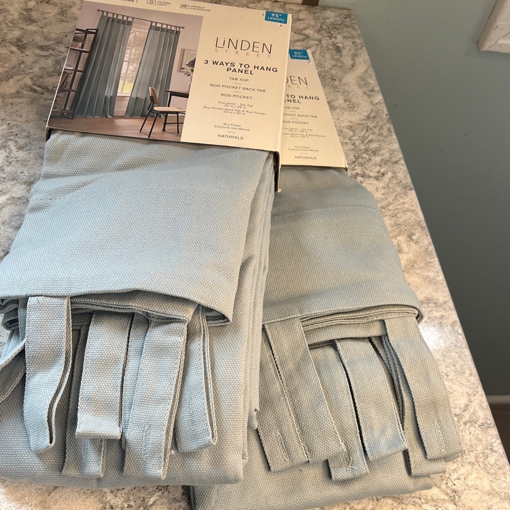 2 Linden Street Curtain Panels 95”L